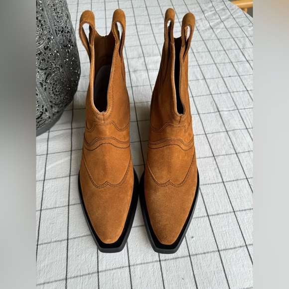 NEW GANNI SUEDE COWBOY BOOT - Picture 5 of 9